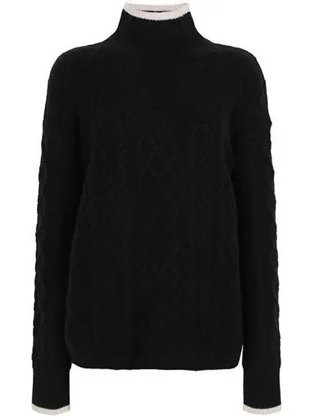 black felt wool cashmere turtleneck sweater FELTRO 015 1209943 - MAX MARA - BALAAN 1