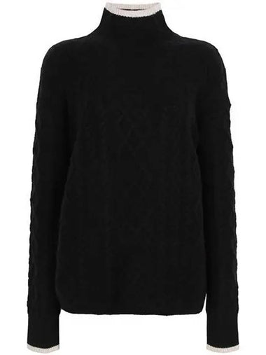 black felt wool cashmere turtleneck sweater FELTRO 015 1209943 - MAX MARA - BALAAN 1