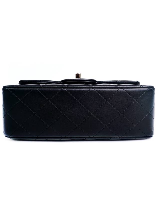 Classic Lambskin Gold Top Handle Mini Flap Bag Black - CHANEL - BALAAN 7