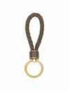 Intrecciato Lambskin Key Holder Brown - BOTTEGA VENETA - BALAAN 4