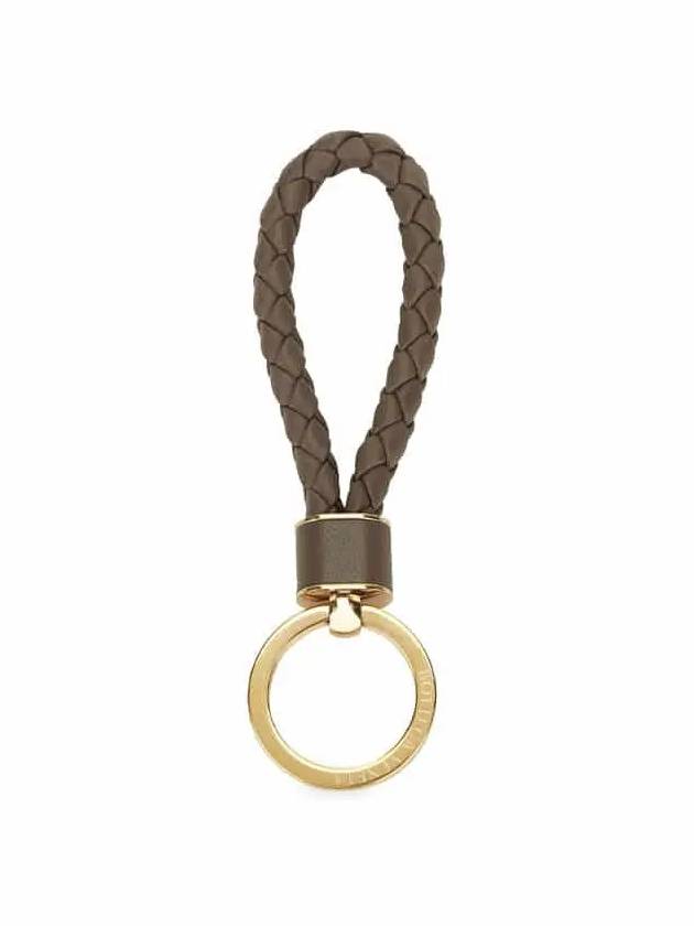 Intrecciato Lambskin Key Holder Brown - BOTTEGA VENETA - BALAAN 4