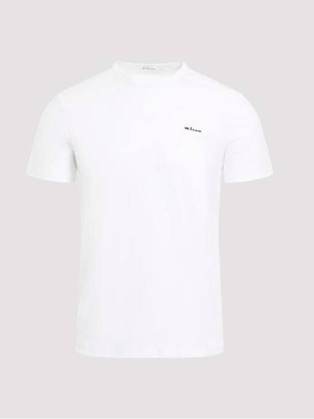 Embroidered Logo Short Sleeve T-Shirt White - KITON - BALAAN 1