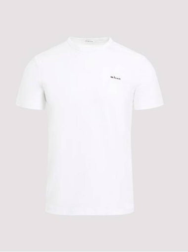 Embroidered Logo Short Sleeve T-Shirt White - KITON - BALAAN 1