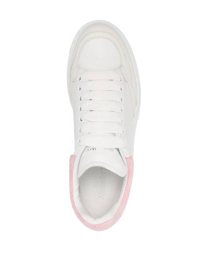 Oversized Pink Tab Low Top Sneakers White - ALEXANDER MCQUEEN - BALAAN 3