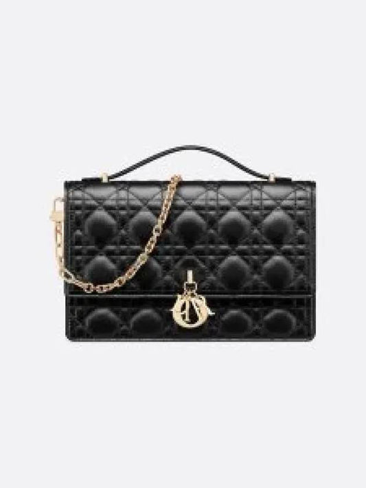 Miss Cannage Lambskin Top Handle Shoulder Bag Black - DIOR - BALAAN 2