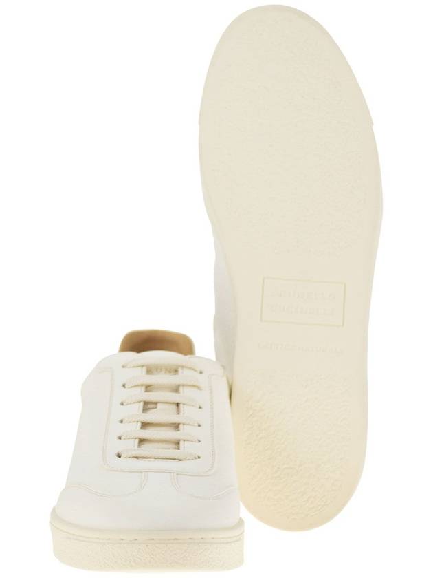 Grain Leather Low Top Sneakers White - BRUNELLO CUCINELLI - BALAAN 6