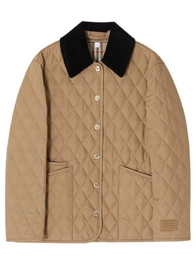 WoMen's Diamond Quilted Jacket Brown - BURBERRY - BALAAN 2