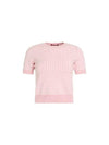 Max Mara STUDIO Check motif ribbed hem short sleeve knit EPOCA2416361121600 001 - MAX MARA - BALAAN 1