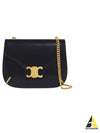 Chain Besace Triomphe Leather Shoulder Bag Black - CELINE - BALAAN 2