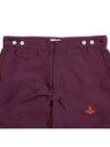 ORB Embroidered Logo Swim Shorts Burgundy - VIVIENNE WESTWOOD - BALAAN 4