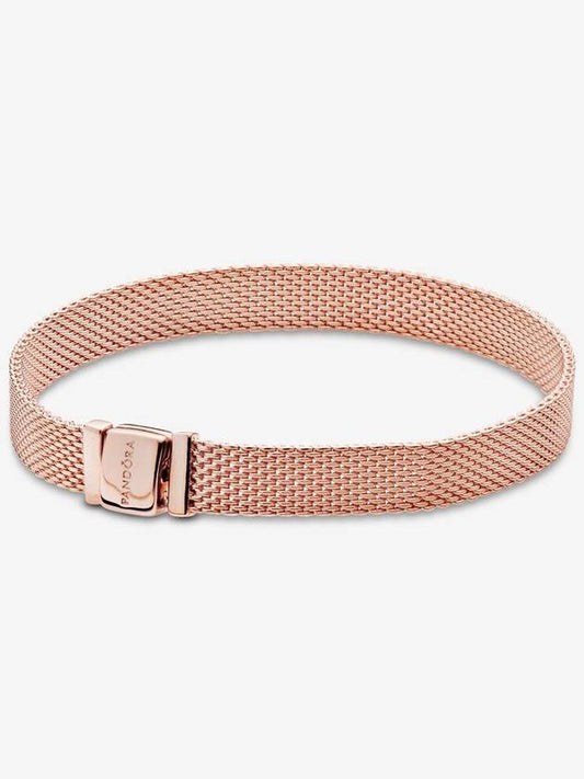 Reflection Mesh Metal Bracelet Rose Gold - PANDORA - BALAAN 2