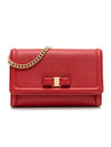 Vara Bow Leather Shoulder Bag Red - SALVATORE FERRAGAMO - BALAAN 2