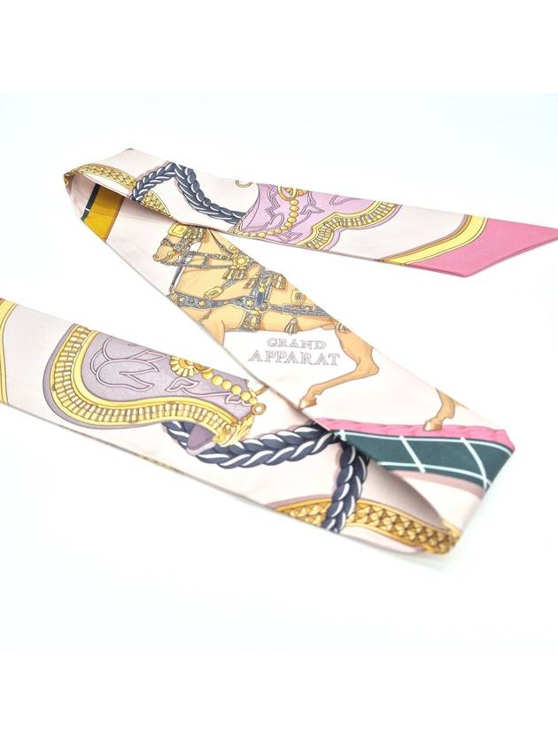 Grand Apparat Twilly Silk Scarf Rose Nacre - HERMES - BALAAN 5