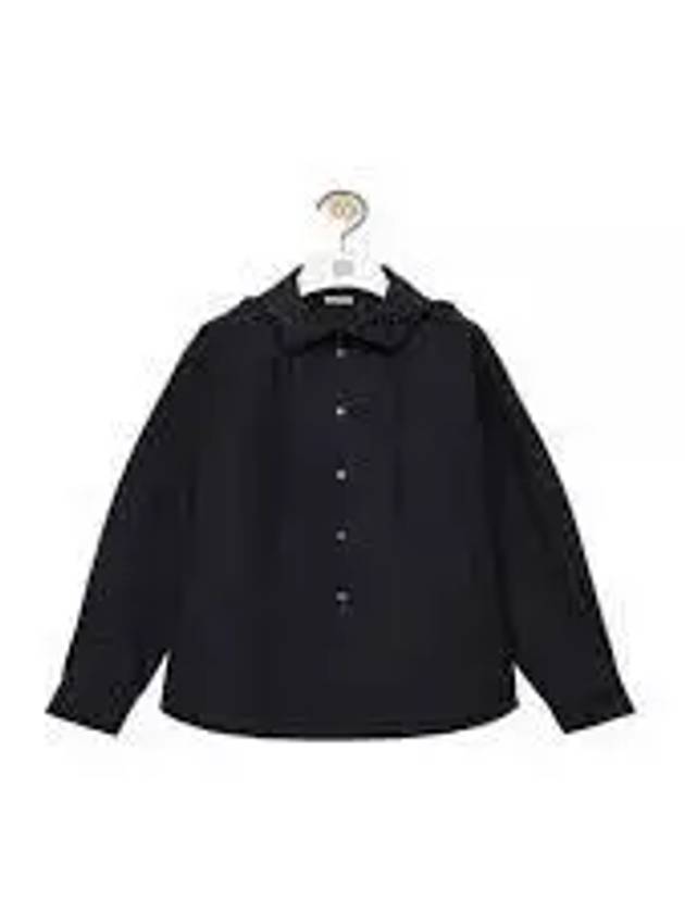 Anagram Overshirt Cotton Hooded Jacket Black - LOEWE - BALAAN 2