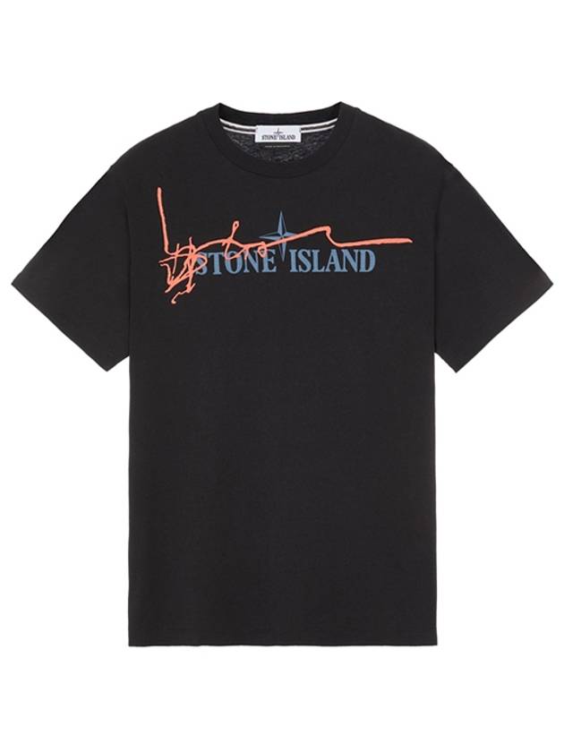 Logo Ink Short Sleeve T-Shirt Black - STONE ISLAND - BALAAN 2