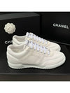 Lettering Two Tone Sneakers Suede Calfskin White - CHANEL - BALAAN 5