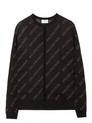 mini allover logo cardigan women - BALENCIAGA - BALAAN 1