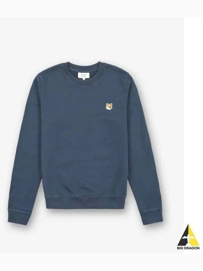 Fox Head Patch Regular Sweatshirt Ink Blue - MAISON KITSUNE - BALAAN 2