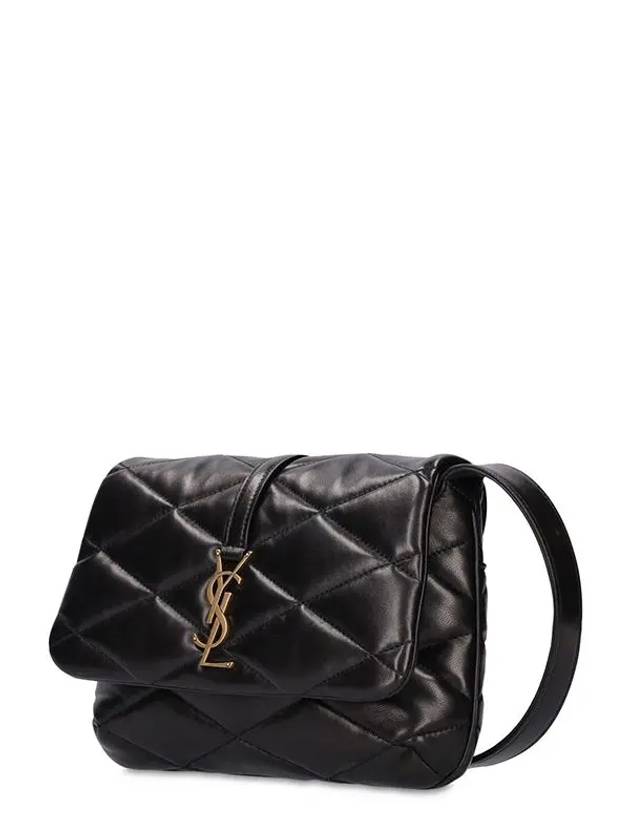 LE 57 Quilted Lambskin Hobo Shoulder Bag Black - SAINT LAURENT - BALAAN 6