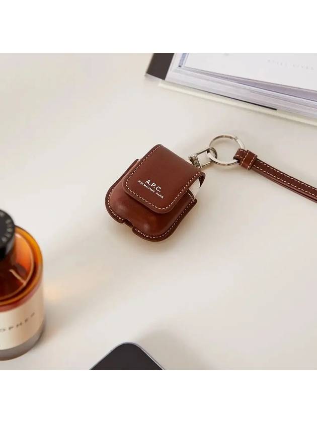 AirPods Leather Case Max Noisette Nut Brown PXAWV M63423 - A.P.C. - BALAAN 5