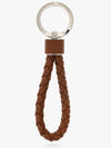 Intrecciato Leather Key Holder Saddle Brown - BOTTEGA VENETA - BALAAN 2