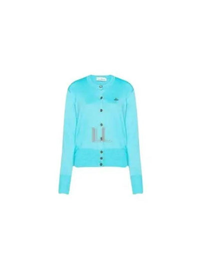 Logo Patch Cardigan Blue - VIVIENNE WESTWOOD - BALAAN 2