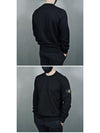 Logo Patch Knit Top Black - STONE ISLAND - BALAAN 6