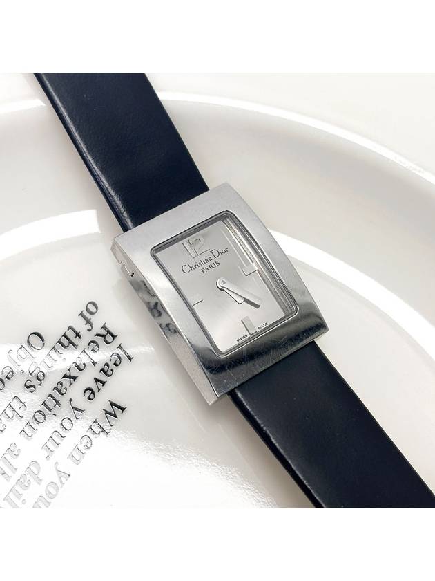 Silver Maris Black Lambskin Square Women s Watch 4VDIC39325 - DIOR - BALAAN 8