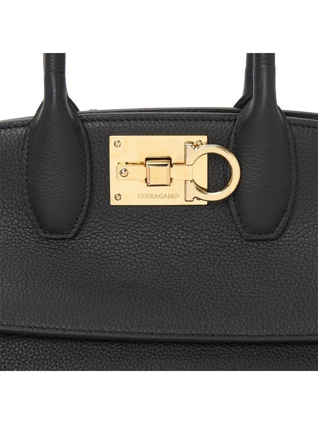 Studio Soft Top Handle Tote Bag Black - SALVATORE FERRAGAMO - BALAAN 10