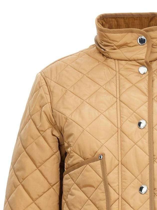 Women's Cropped Quilted Hoodie Jacket Archives Beige - BURBERRY - BALAAN 3