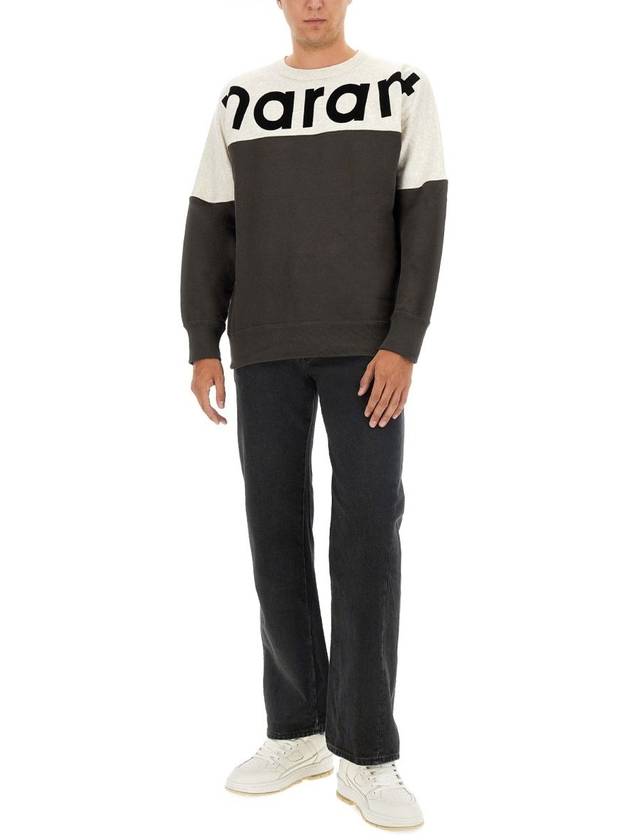 Howley Logo Crew Neck Sweatshirt Faded Black - ISABEL MARANT - BALAAN 3