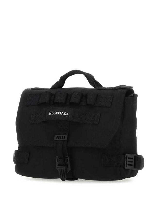 Army Logo Print Nylon Messenger Bag Black - BALENCIAGA - BALAAN 3