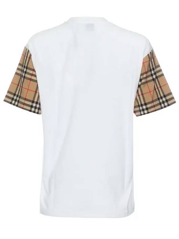 Vintage Check Sleeve Short Sleeve T-Shirt White - BURBERRY - BALAAN 8