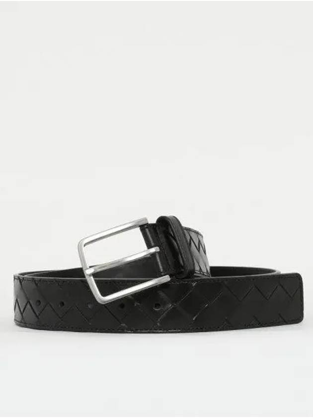 Intrecciato Belt Black - BOTTEGA VENETA - BALAAN 2