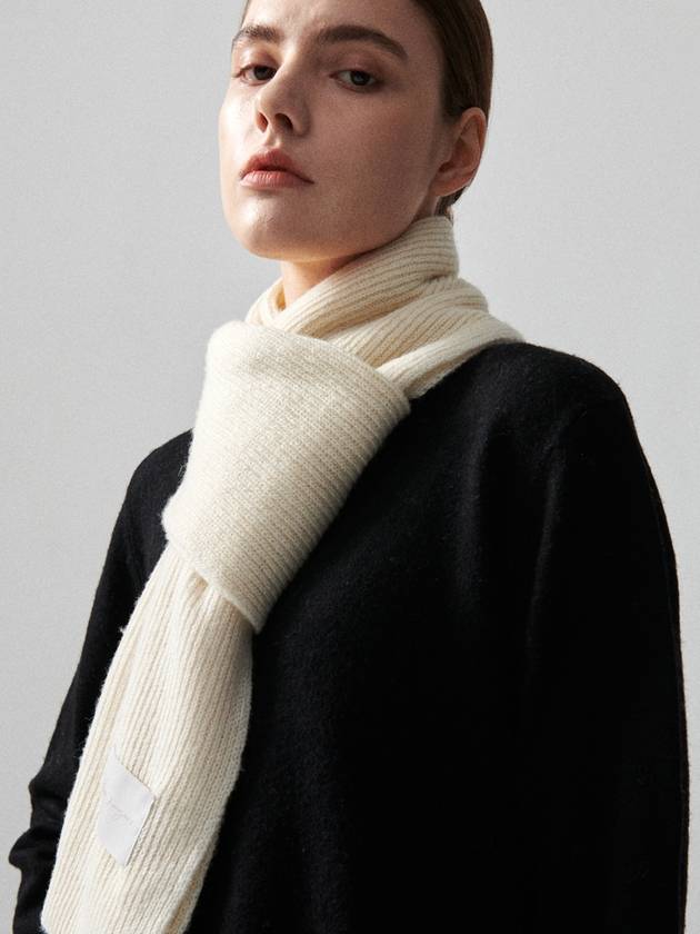 Wool Knit Muffler Cream - WHITE PROJECT - BALAAN 1