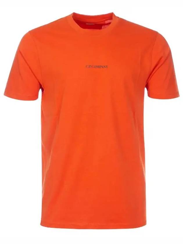 Logo Print Cotton Short Sleeve T-Shirt Orange - CP COMPANY - BALAAN 6