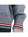 Cashmere Knit Zip Up Hoodie Grey - THOM BROWNE - BALAAN 9