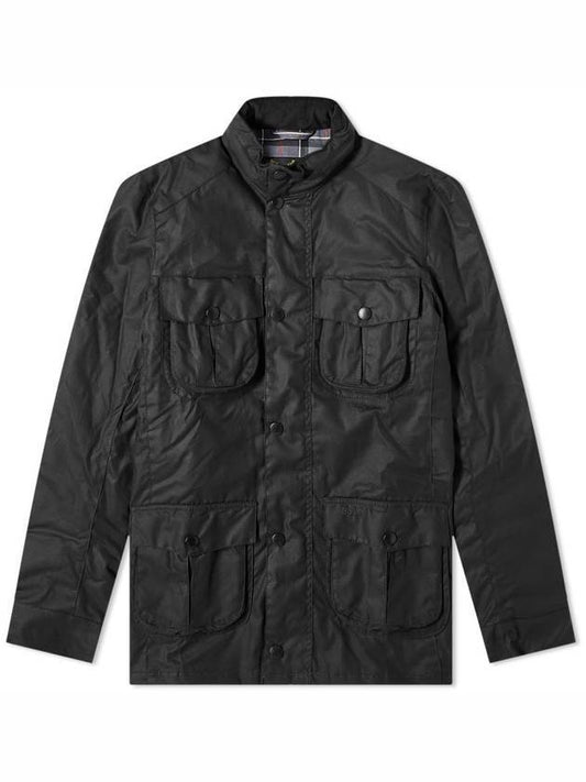 Corbridge Wax Zip-Up Jacket Black - BARBOUR - BALAAN 1