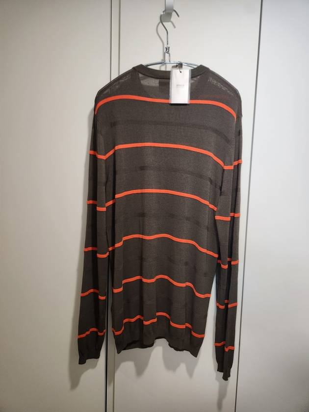 striped crew neck MILITARE SWEATER - ARMANI COLLEZIONI - BALAAN 3