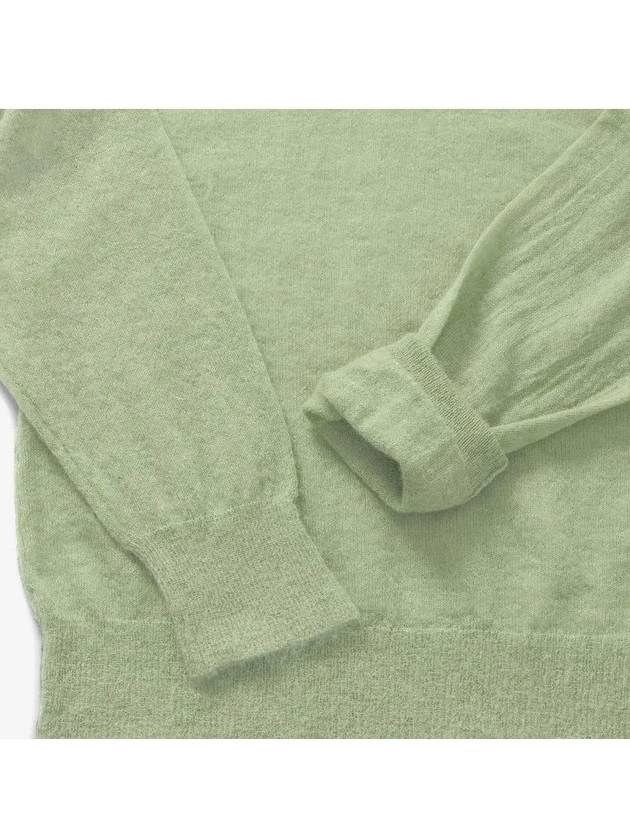 A24SP02FG LIGHT GREEN Kid Mohair Sheer P O Men's Knit - AURALEE - BALAAN 3