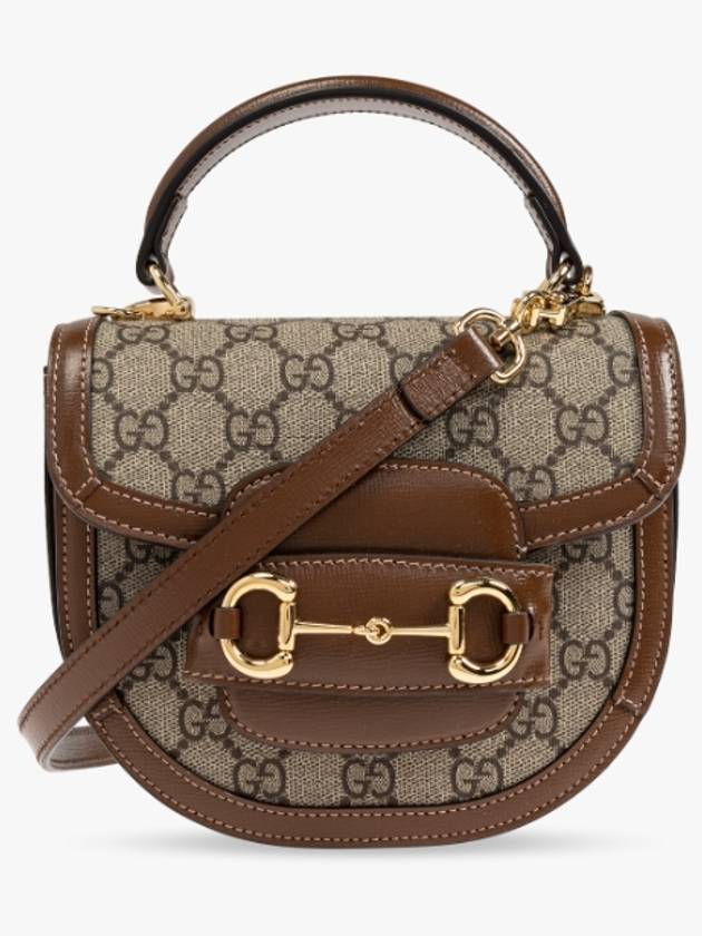 Horsebit 1955 Mini Top Handle Cross Bag Beige Ebony - GUCCI - BALAAN 3