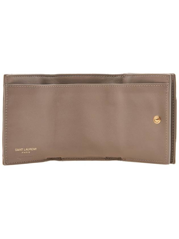 Monogram Small Lambskin Half Wallet Beige - SAINT LAURENT - BALAAN 11