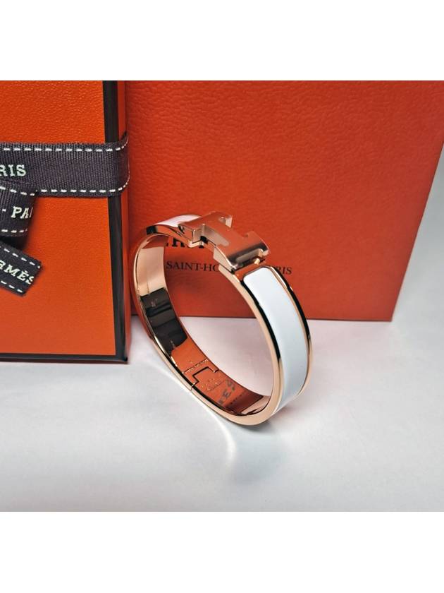 Clic H Bracelet Gold Blanc - HERMES - BALAAN 5