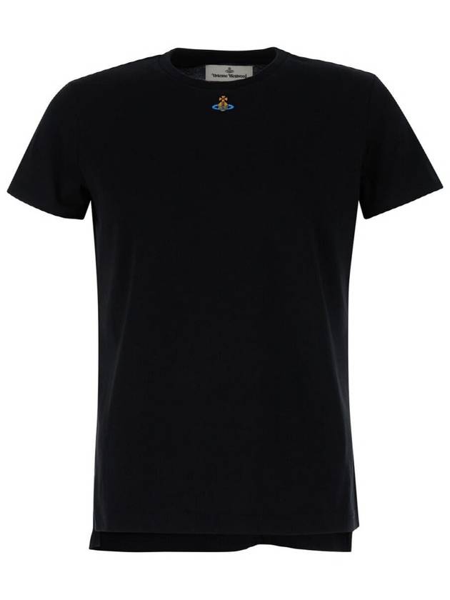 Embroided ORB Peru Short Sleeve T-Shirt Black - VIVIENNE WESTWOOD - BALAAN 2