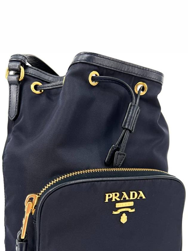 Tesuto nylon bucket bag navy - PRADA - BALAAN 5