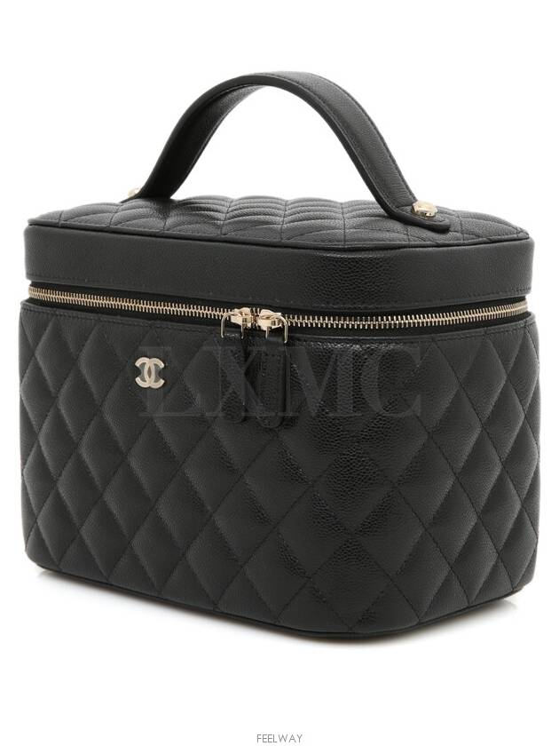 Caviar Black Vanity Pouch Cosmetic Bag AP2573 - CHANEL - BALAAN 2