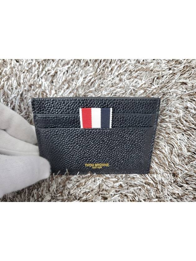 Pebble leather card wallet - THOM BROWNE - BALAAN 8