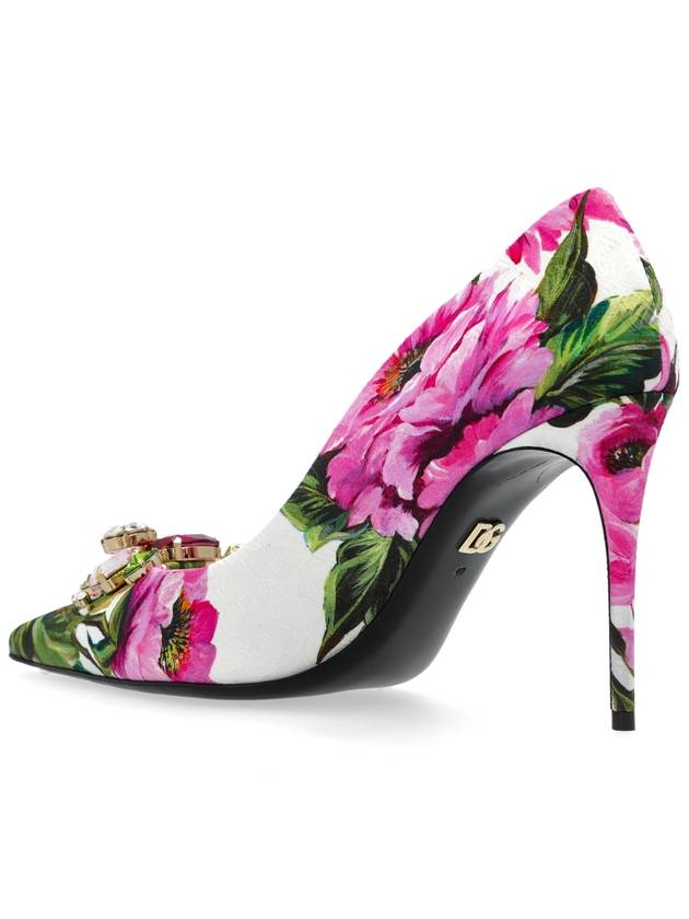 Dolce & Gabbana Floral Motif Heels, Women's, Multicolour - DOLCE&GABBANA - BALAAN 5