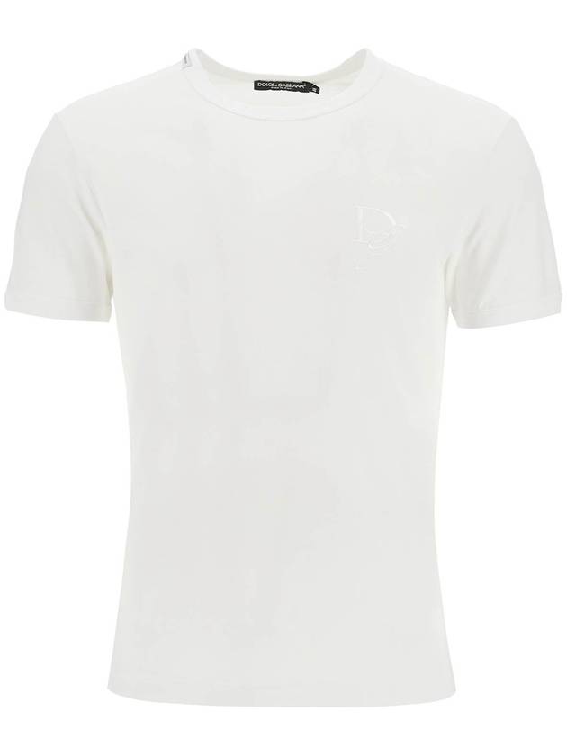 dg embroidered t-shirt with - DOLCE&GABBANA - BALAAN 1