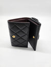 2.55 Vintage Calfskin Gold 3 Fold Half Wallet Black - CHANEL - BALAAN 8